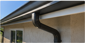 Finished seamless gutter installation